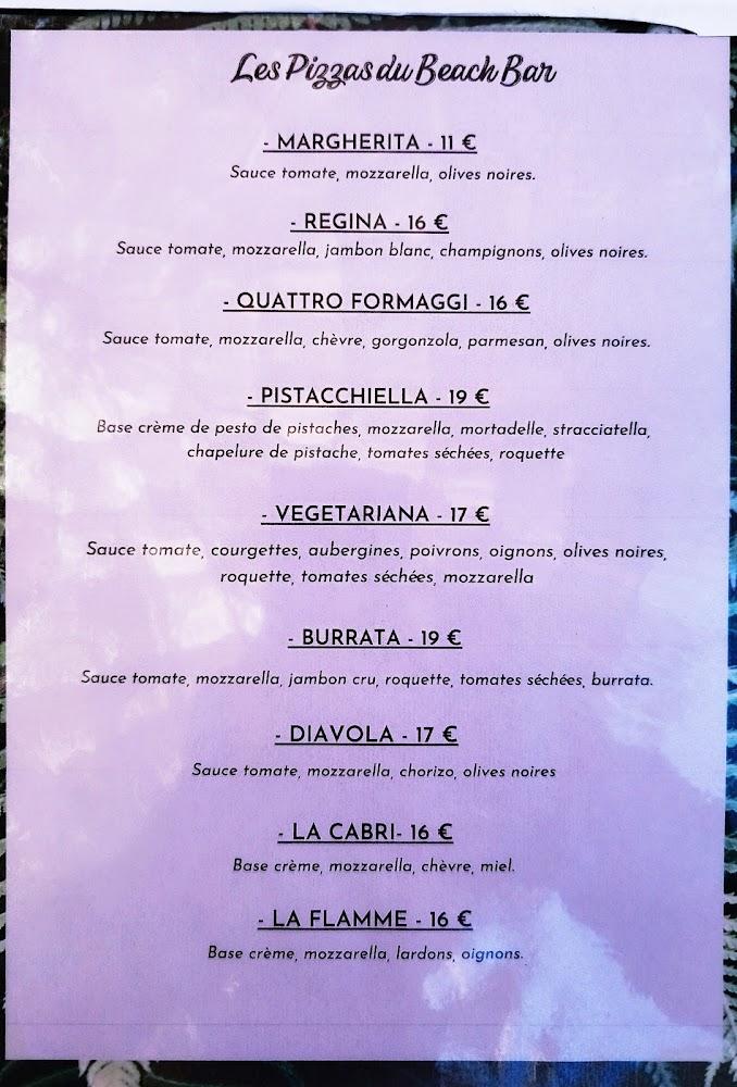 Beach Bar Ile de Ré - Menu Image 3